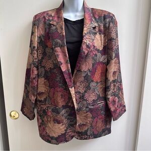 Worthington Multicolor Floral Blazer